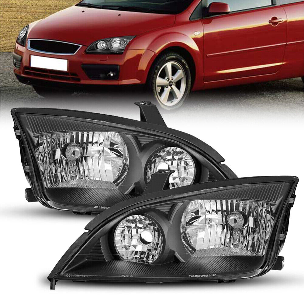 fOR 2005-2007 Ford Focus Headlights Headlamps Replacement 05 06 07 Left+Right