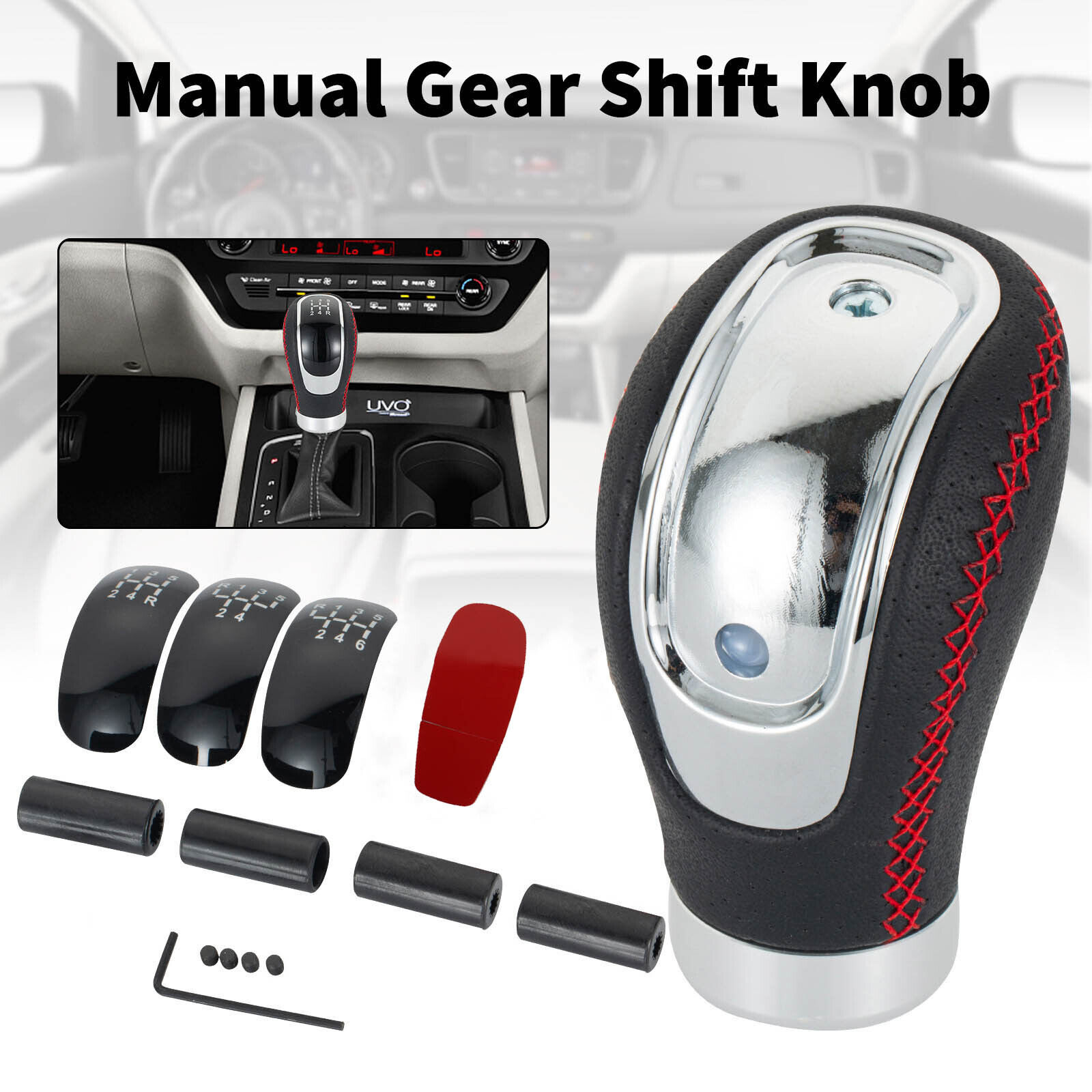 Universal Car Gear Shift Knob Gear Stick Shifter Lever 5/6 Speed