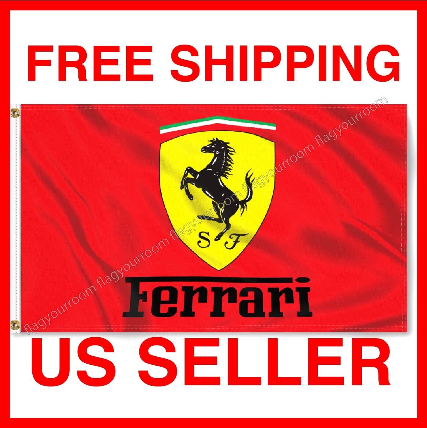 Ferrari Flag 3X5 Italy Enzo Signature Banner Automotive Garage 
