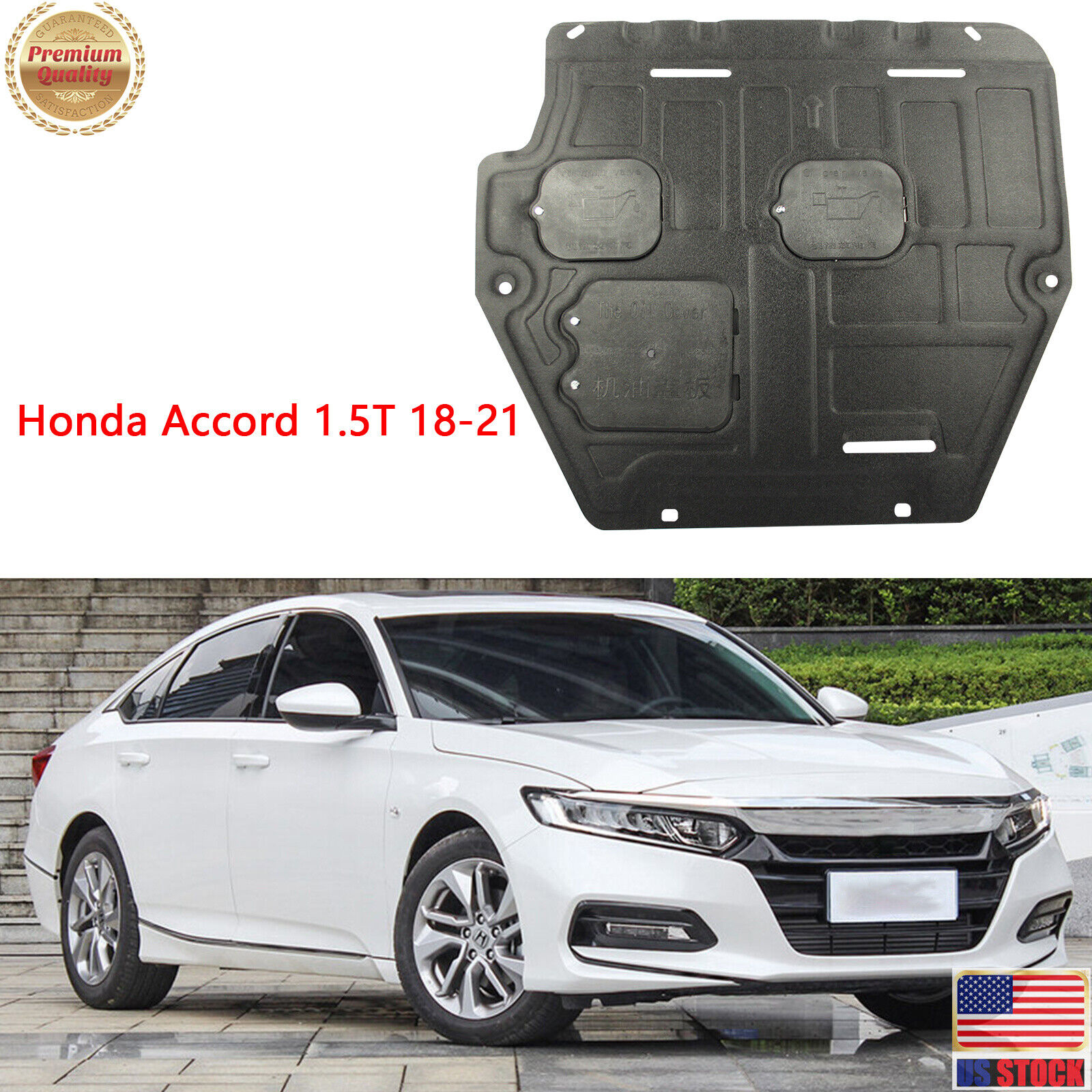 For 2018-2021 Honda Accord Auto Under Engine Splash Shield Guard Mudguard Cover