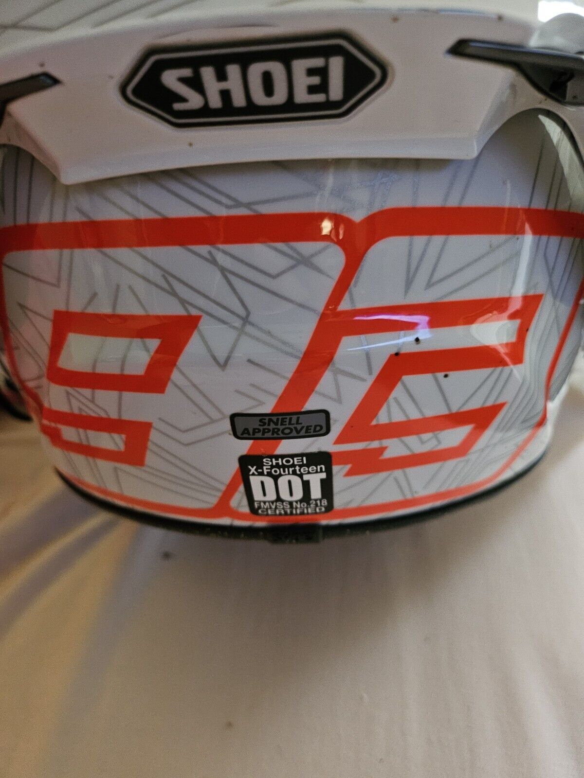Shoei X-Fourteen/X-14 Marc Marquez 6 Motorcycle Helmet Red Size M