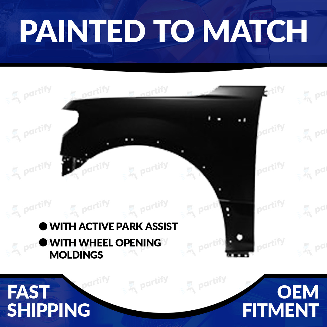 NEW Painted 2015-2020 Ford F-150 Driver Side Fender W/ Park Assist Sensor Holes