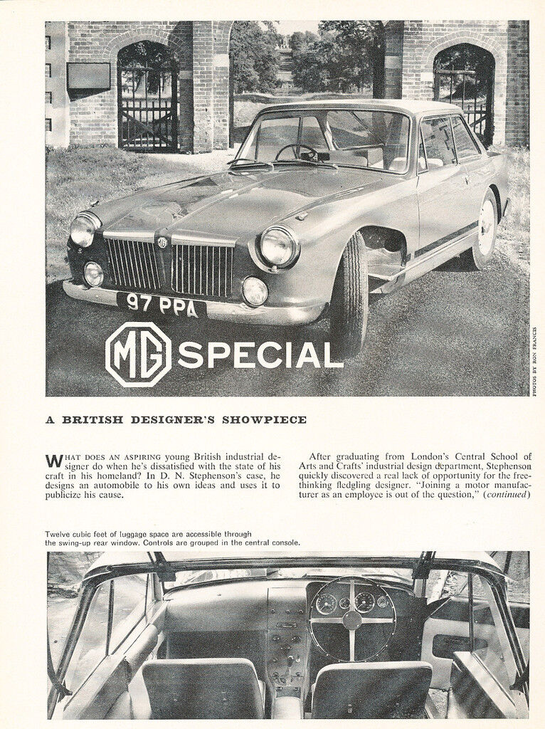 1961 MG Special Prototype - Original Car Print Article J243