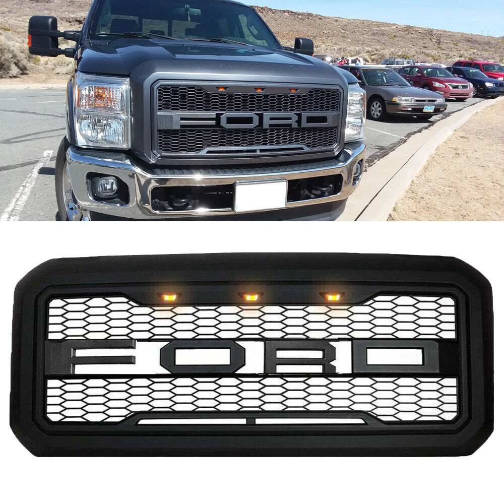 For 2011-2016 Ford F250 F350 F450 F550 Super Duty Raptor Style Front Grill w/LT
