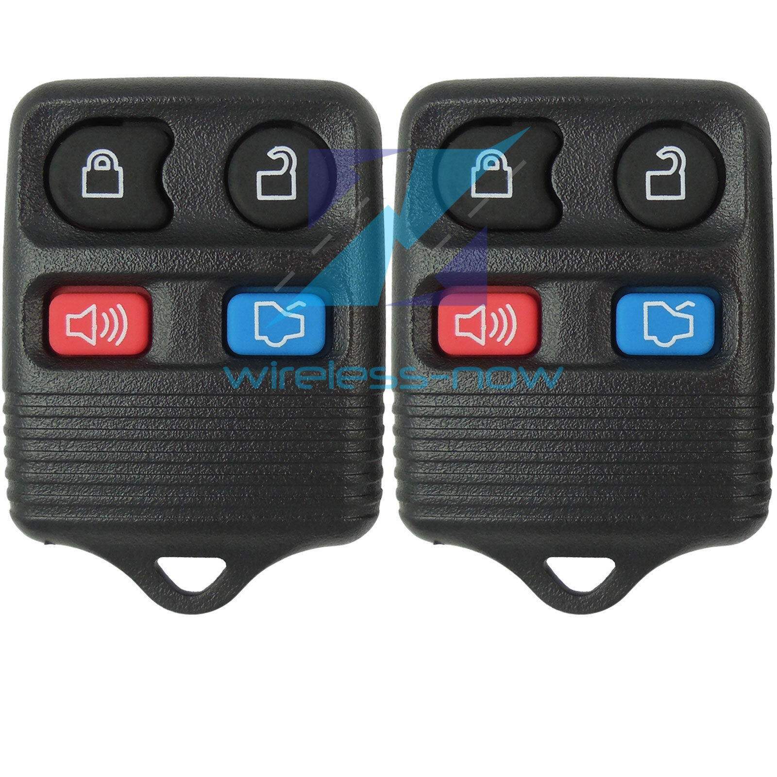 Pair New Replacement Remote Keyless Entry Key Fob Transmitter Clicker - 4 Button