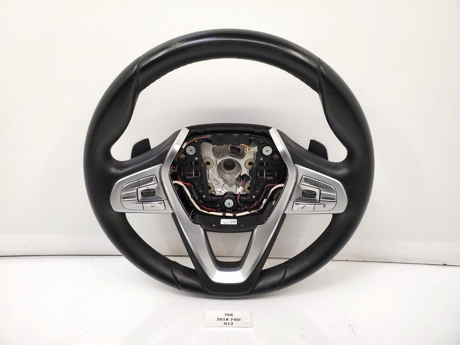 ✅ OEM BMW G12 G14 G15 G16 Steering Wheel Sport Style Black Leather w/ Shifters