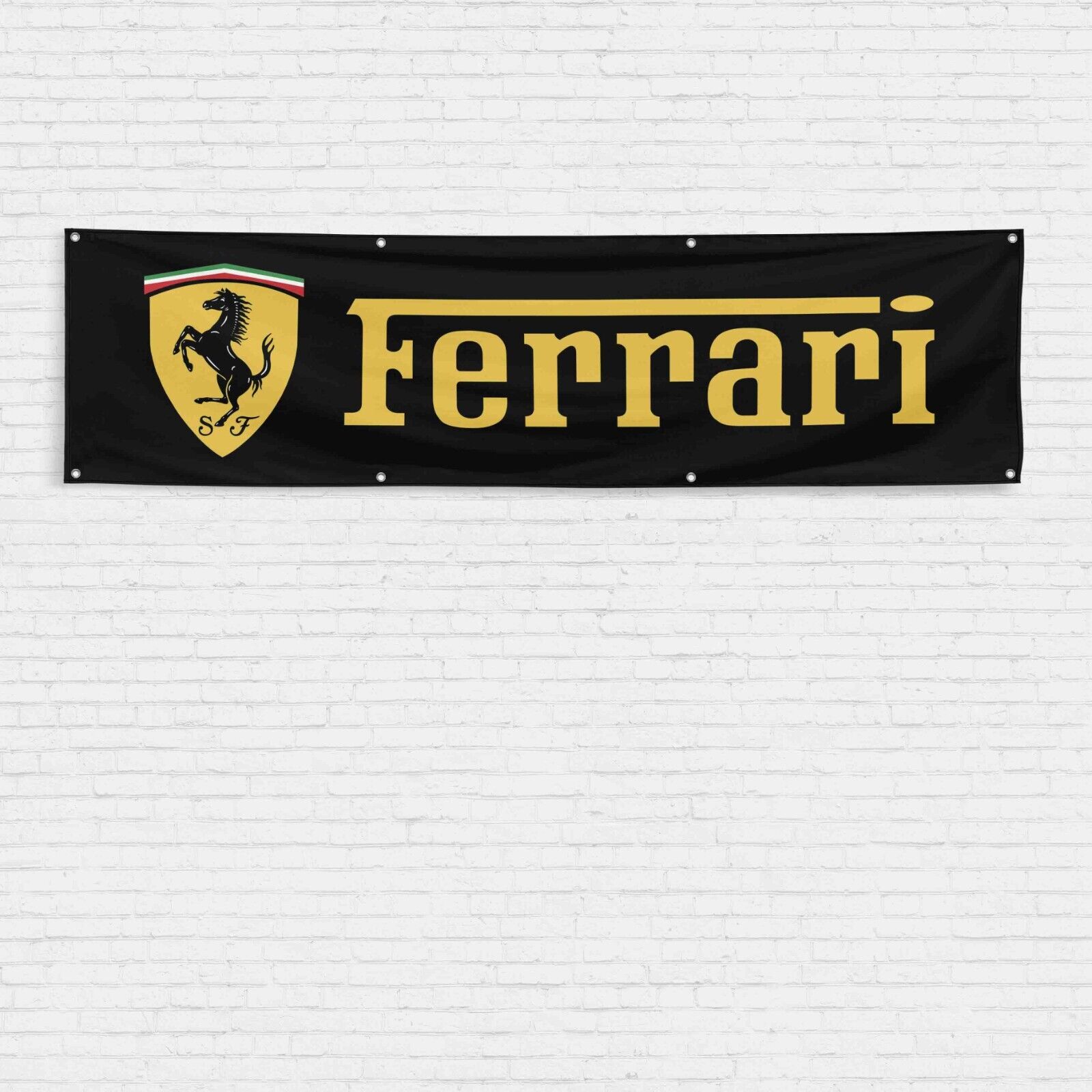 For Ferrari Enthusiast 2x8 ft Flag Italy Enzo Sports Car Racing Garage Banner