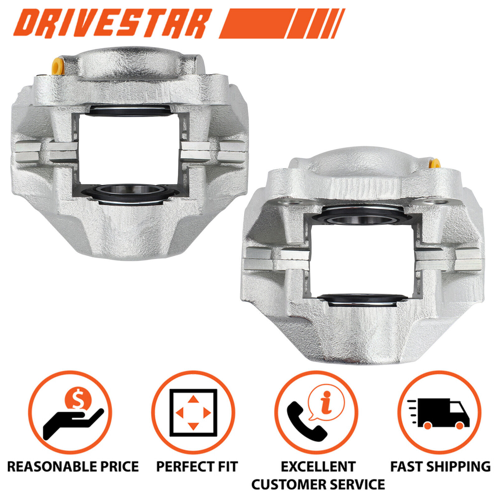 Drivestar Set:2 Front Disc Brake Calipers For 76-94 VW Transporter 80-85 Vanagon