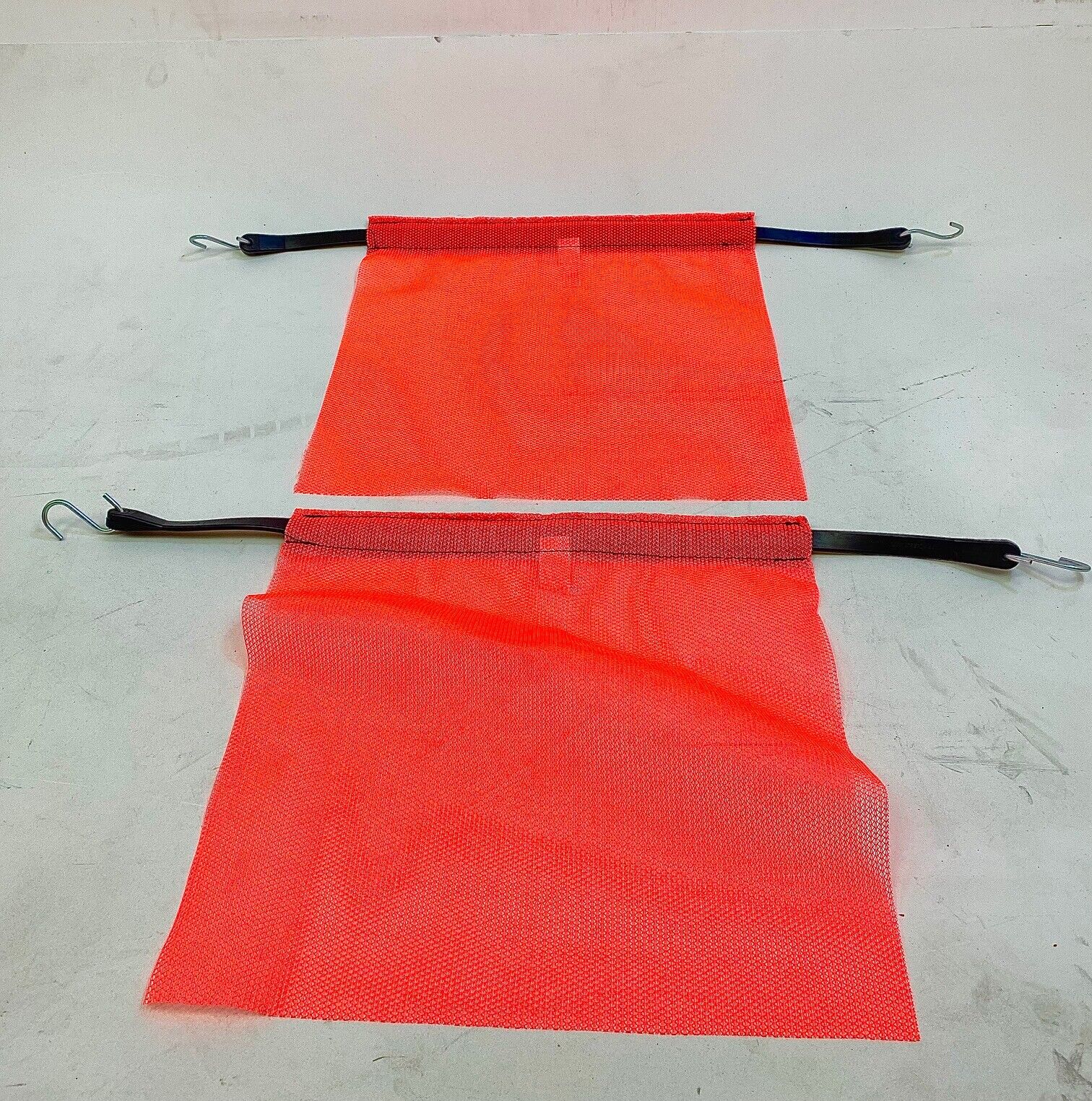Two (2) Pack - Safety Flag-With Bungee Cord and Hooks- Made in TX