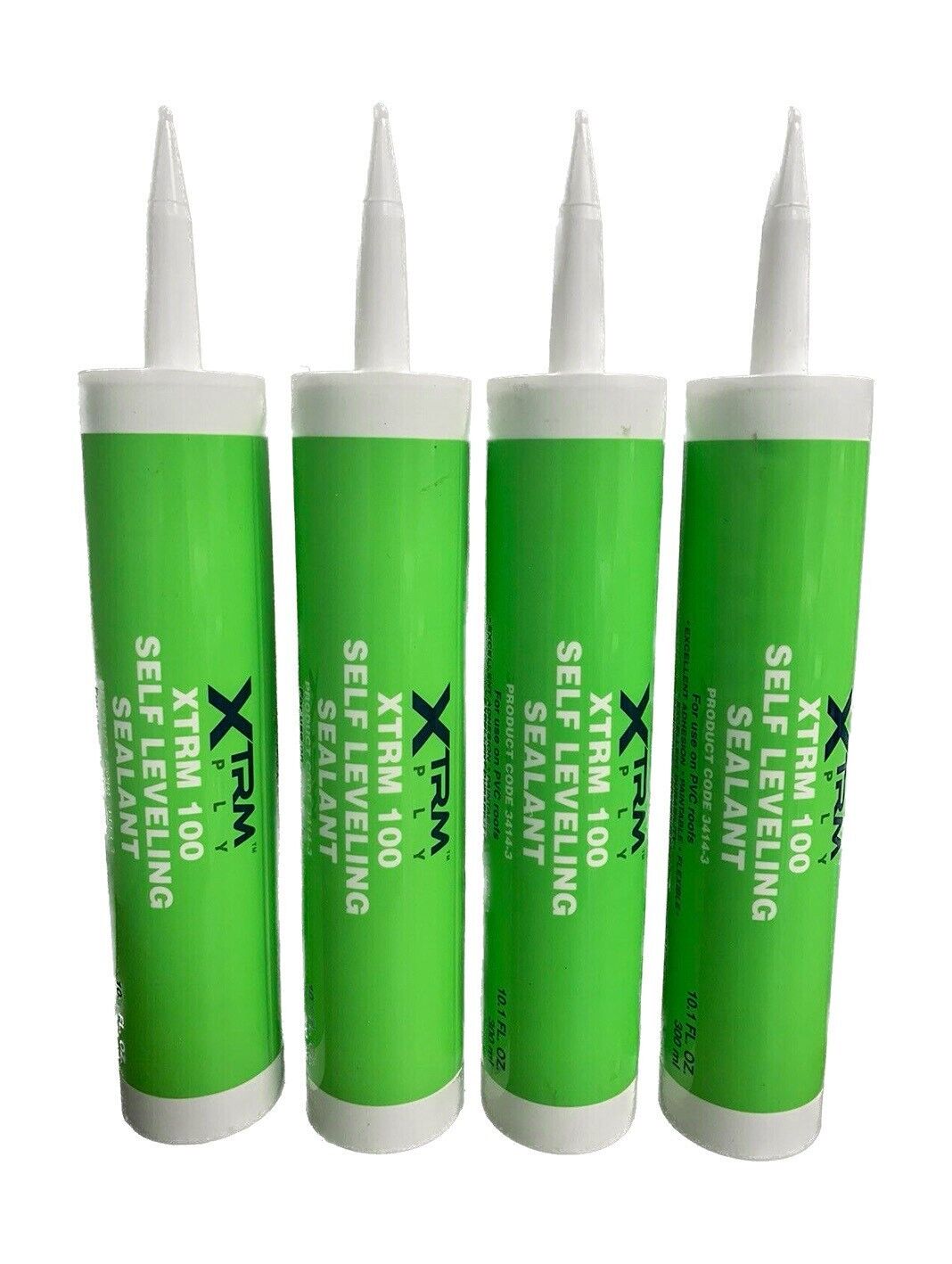 4 Pack XTRM 100 Camper Roof Self Leveling Sealant RV Rubber Roof Caulk White 