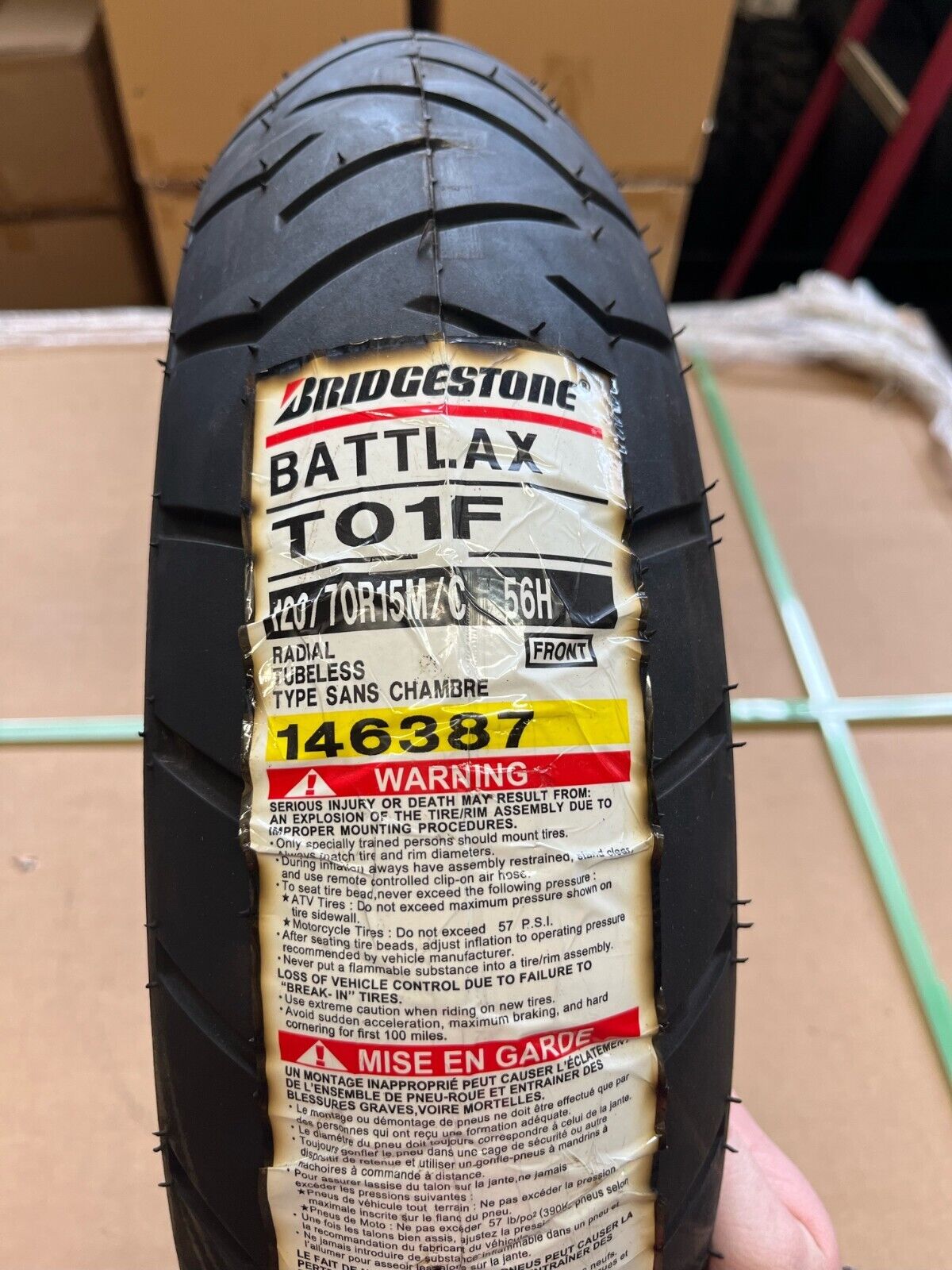 Bridgestone Battleax TH01F 120/70-15 Scooter/Motorcycle Tire