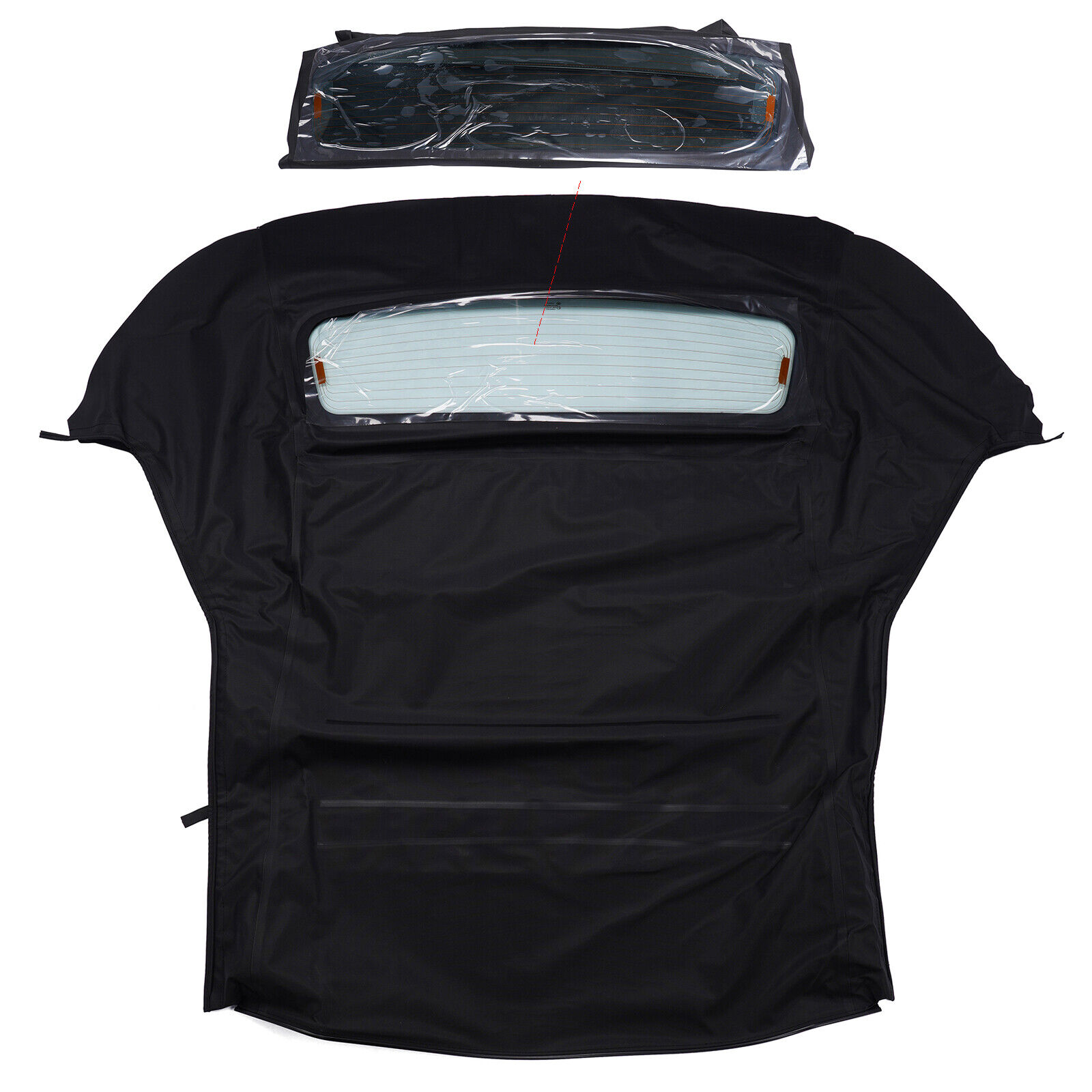 For Ford Mustang 1994-04 Convertible Soft Top w/Heated Glass Window, Black
