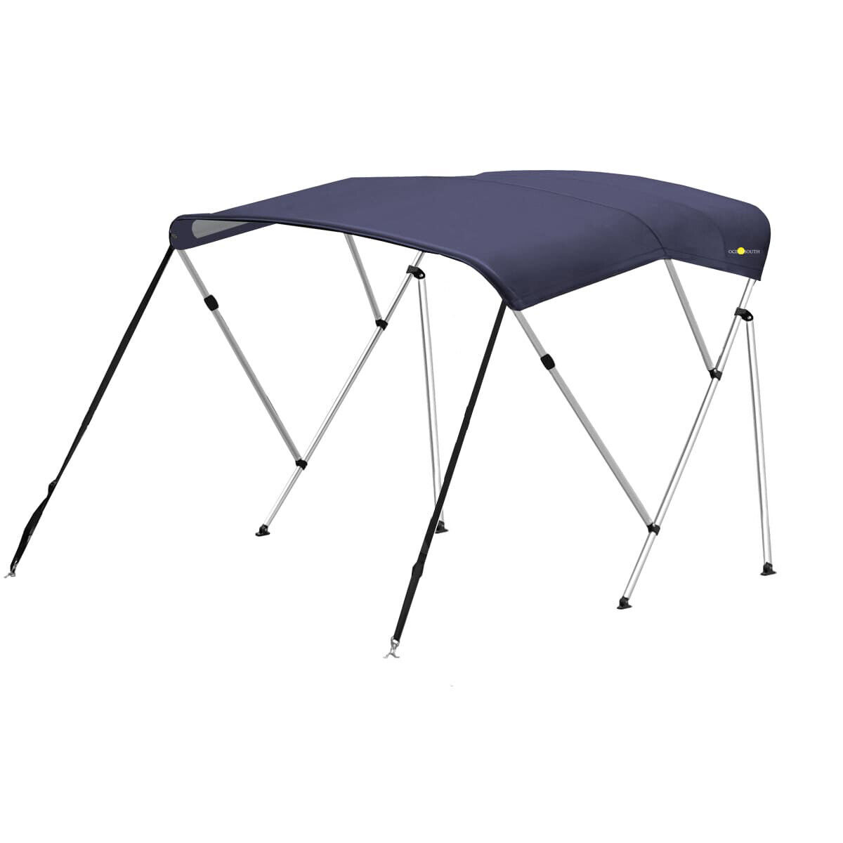 Oceansouth Standard BIMINI TOP 3 Bow Boat Cover 6ft Long With Rear Poles