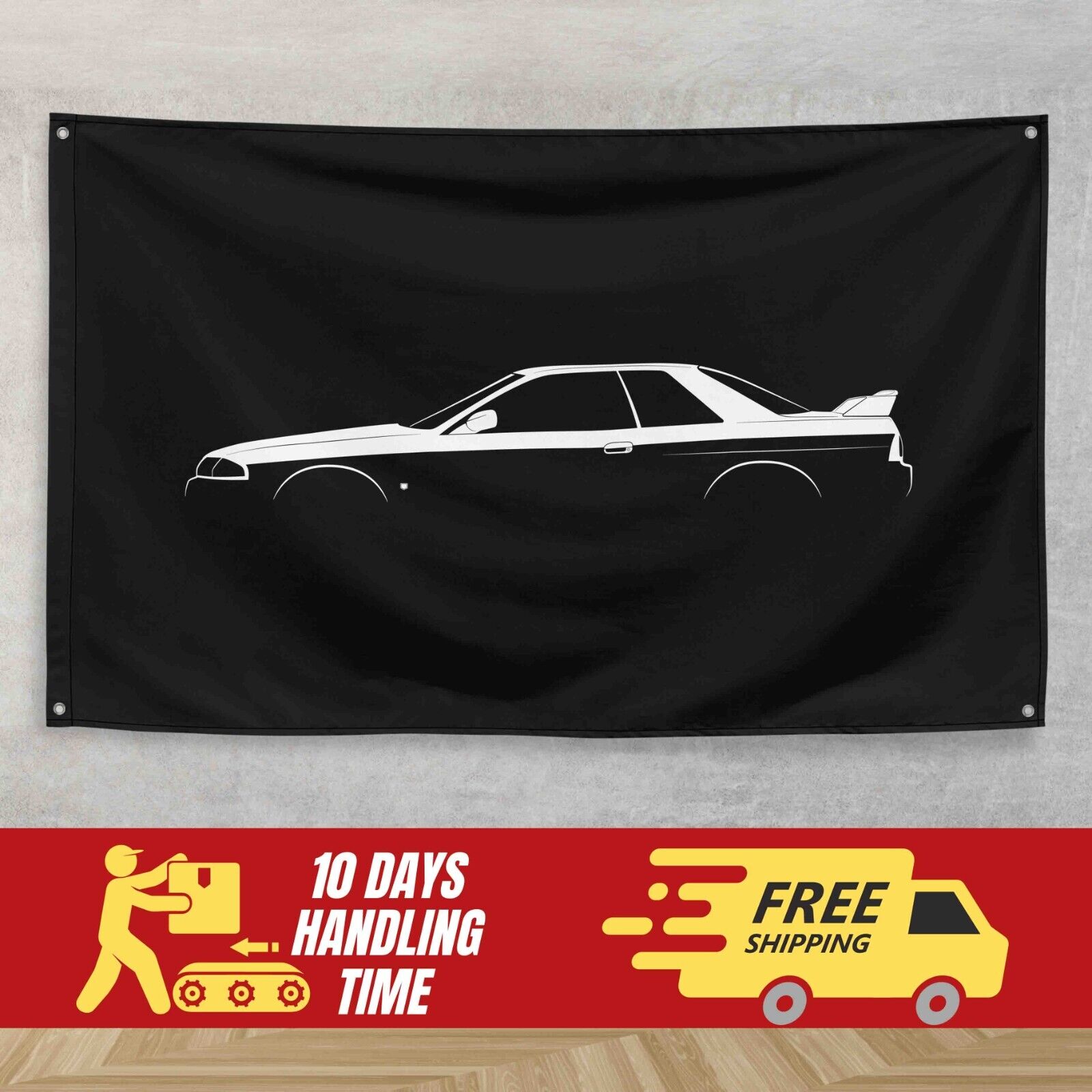 For Nissan Skyline GT-R R32 1989-1994 Fans 3x5 ft Flag Banner Gift Birthday