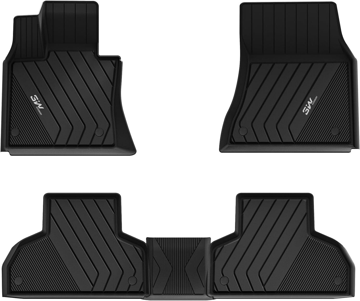 3W Floor Mats Cargo Liner for 2014-2018 BMW X5 All Weather TPE  Car Trunk Liner