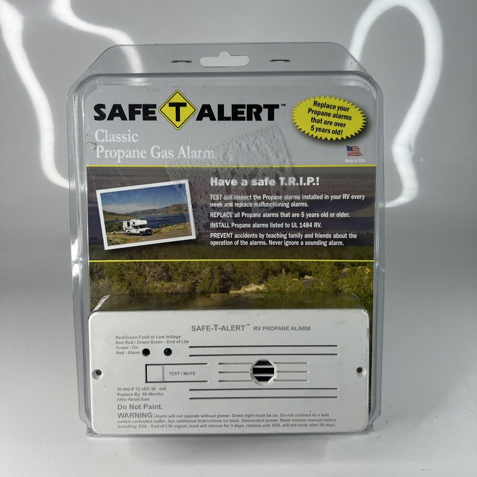 30-442-P Industry Propane Leak Detector Flush Mount Safe T Alert