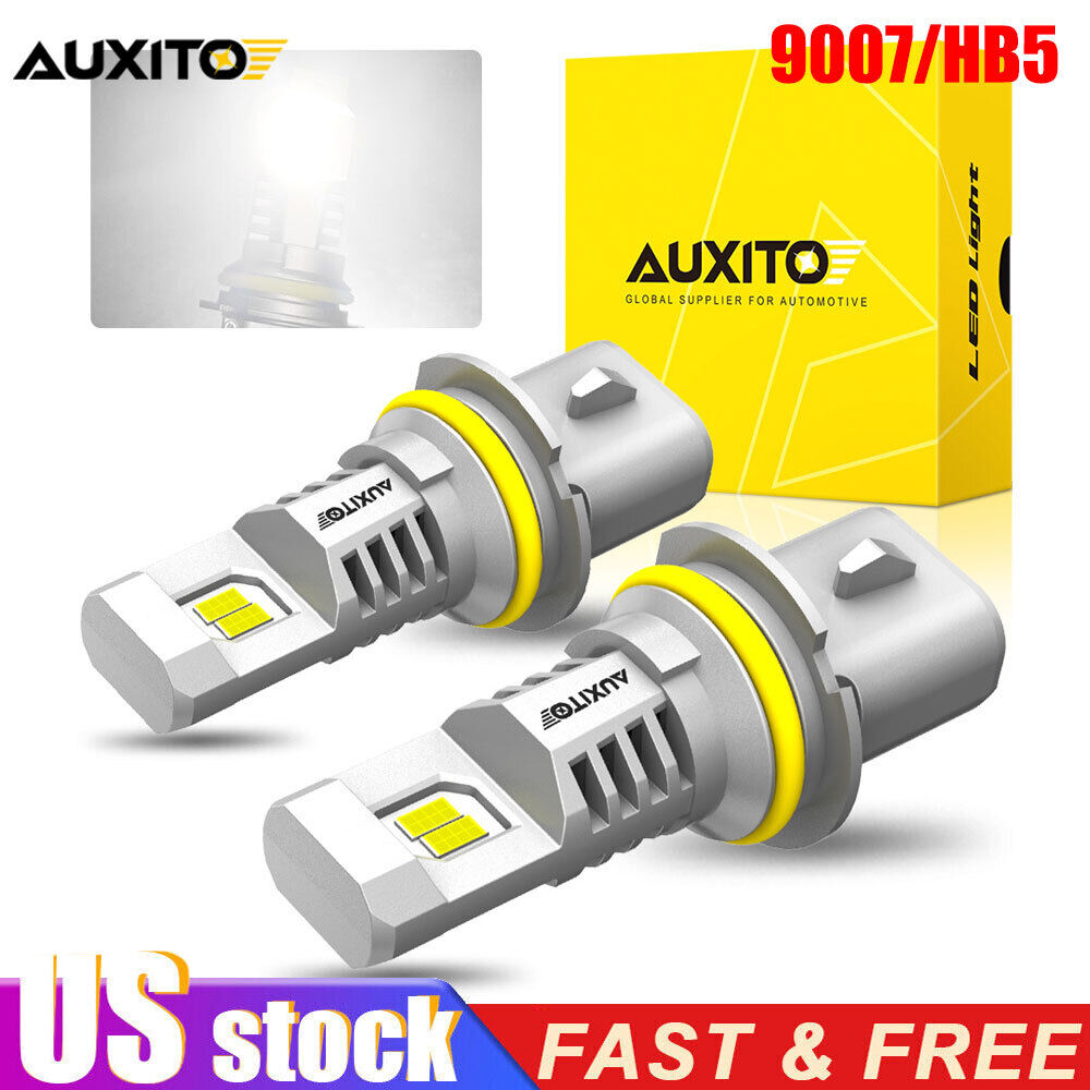 AUXITO 9007 HB5 LED Headlight Super Bright Bulbs Kit HIGH/LOW Beam 6500K White