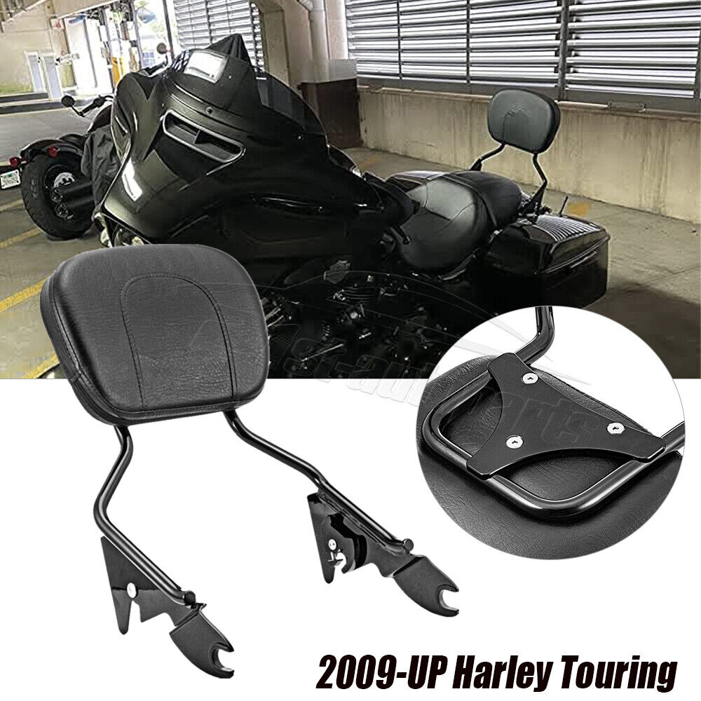 Detachable Backrest Sissy Bar Luggage Rack Docking For Harley Road Glide 14-24