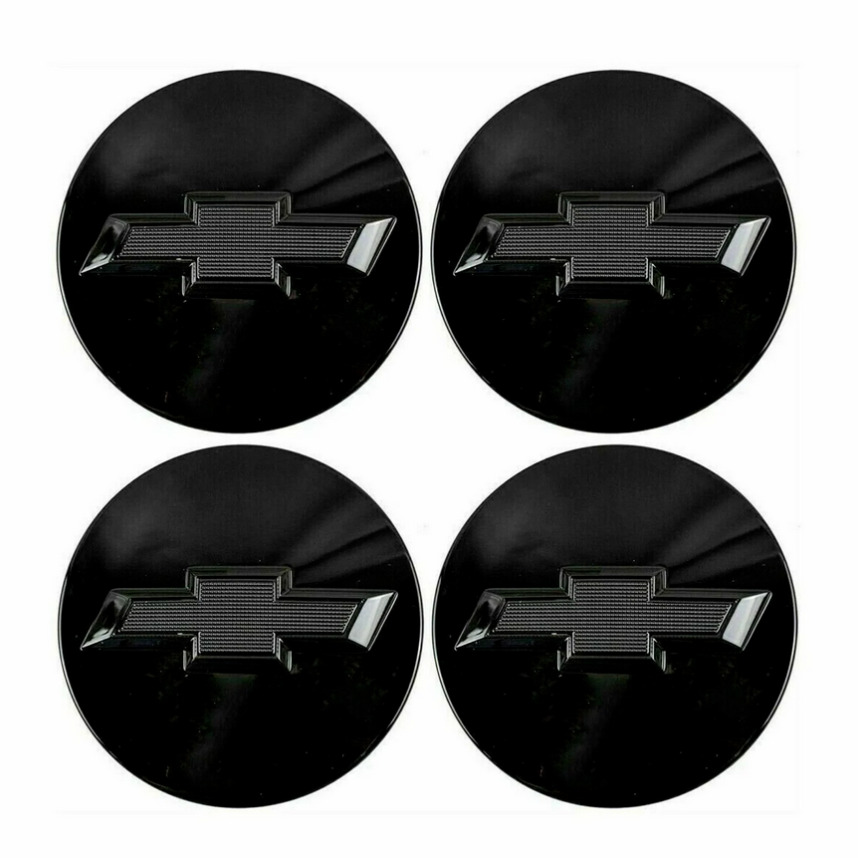 4pcs set For Chevrolet 4x68mm ALL Black glossy Wheel Center Caps 23115617 chevy
