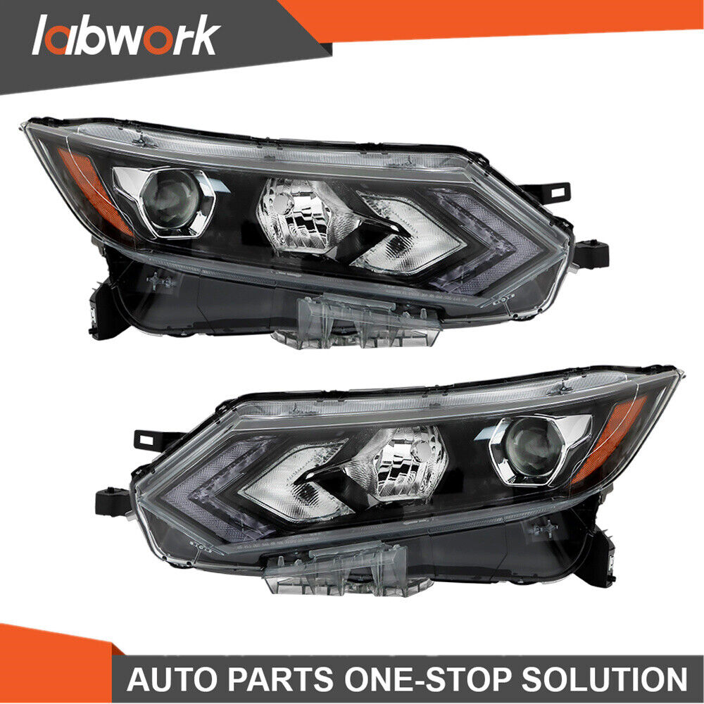 Labwork Headlight For 2020-2022 Nissan Rogue Sport Halogen Type W/LED Right+Left