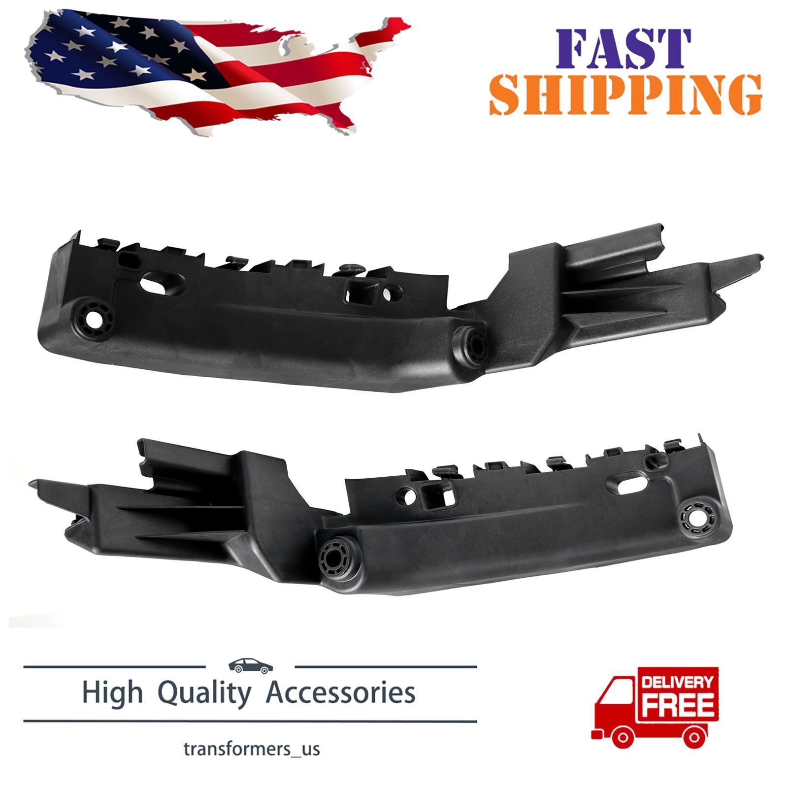For Jeep Grand Cherokee 2014-2016 Bumper Headlight Support Pair Front New