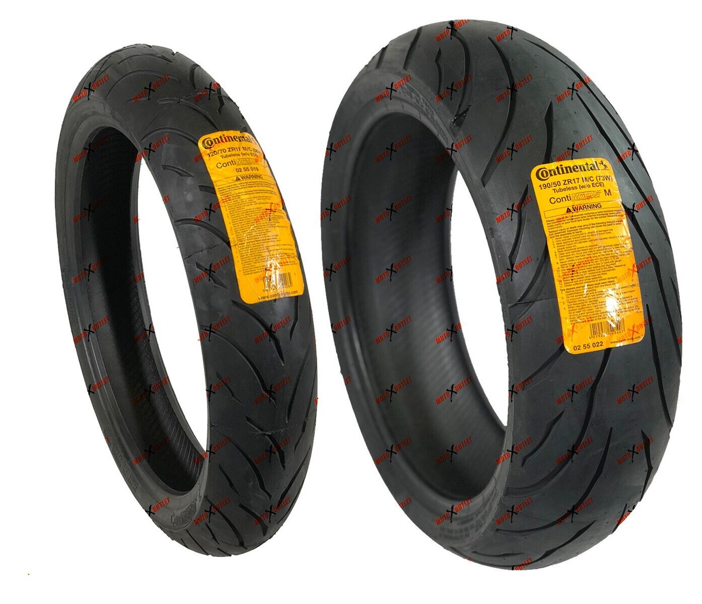Continental Motorcycle Tire 190/50-17 120/70-17 Set Conti Motion Front Rear
