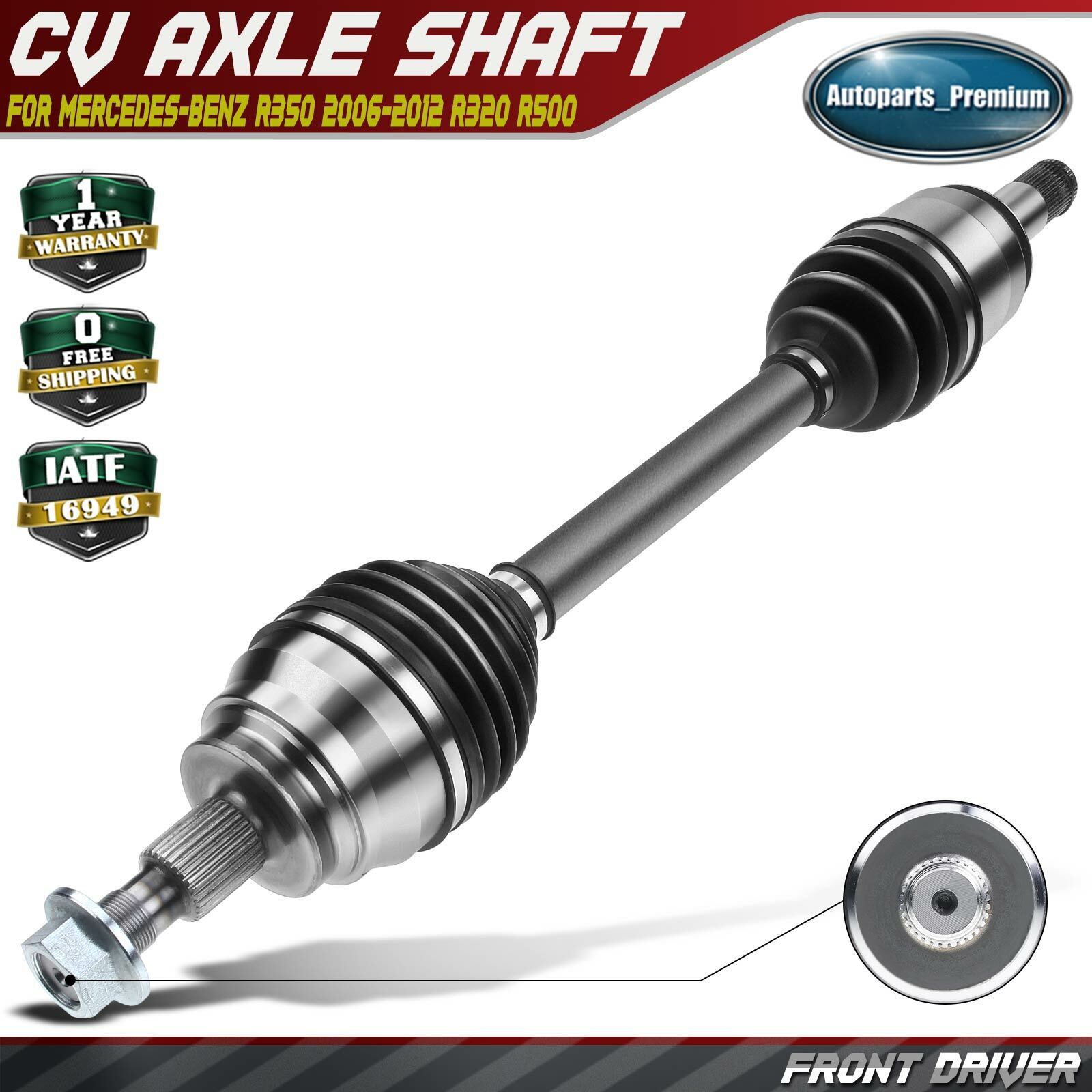 Front Driver Side CV Axle Assembly for Mercedes-Benz W251 R320 R350 R500 R63 AMG