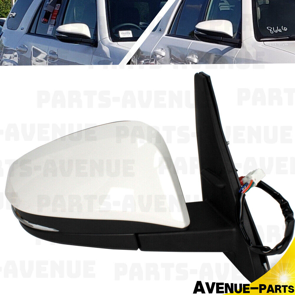 White Pearl 9Pins Puddle Light Mirror For Toyota 4Runner 2014-2023 Right Side