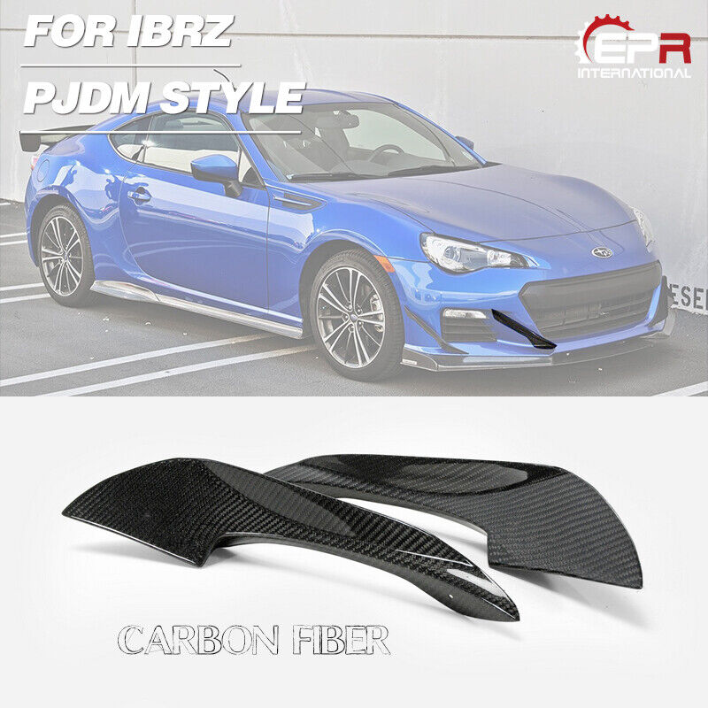 For Subaru BRZ Toyota FT86 Carbon Fiber PJDM Style Front Bumper Canard Kits 2Pcs