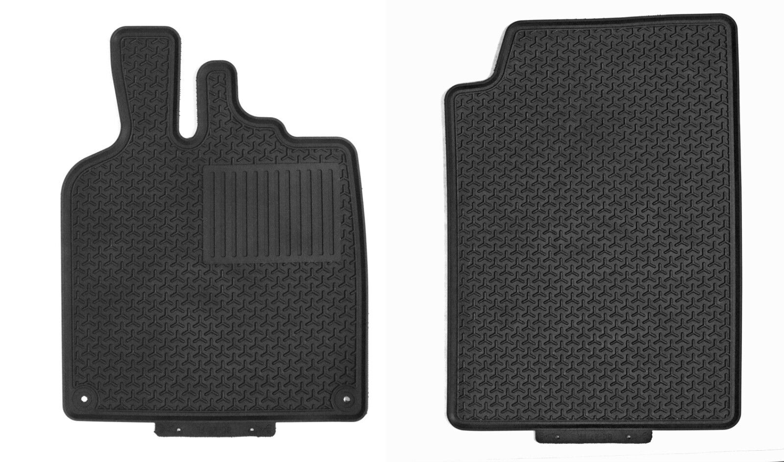 Floor Mats for Smart Fortwo 2007-2015 (Early) All Weather Black PVC Heavy Duty