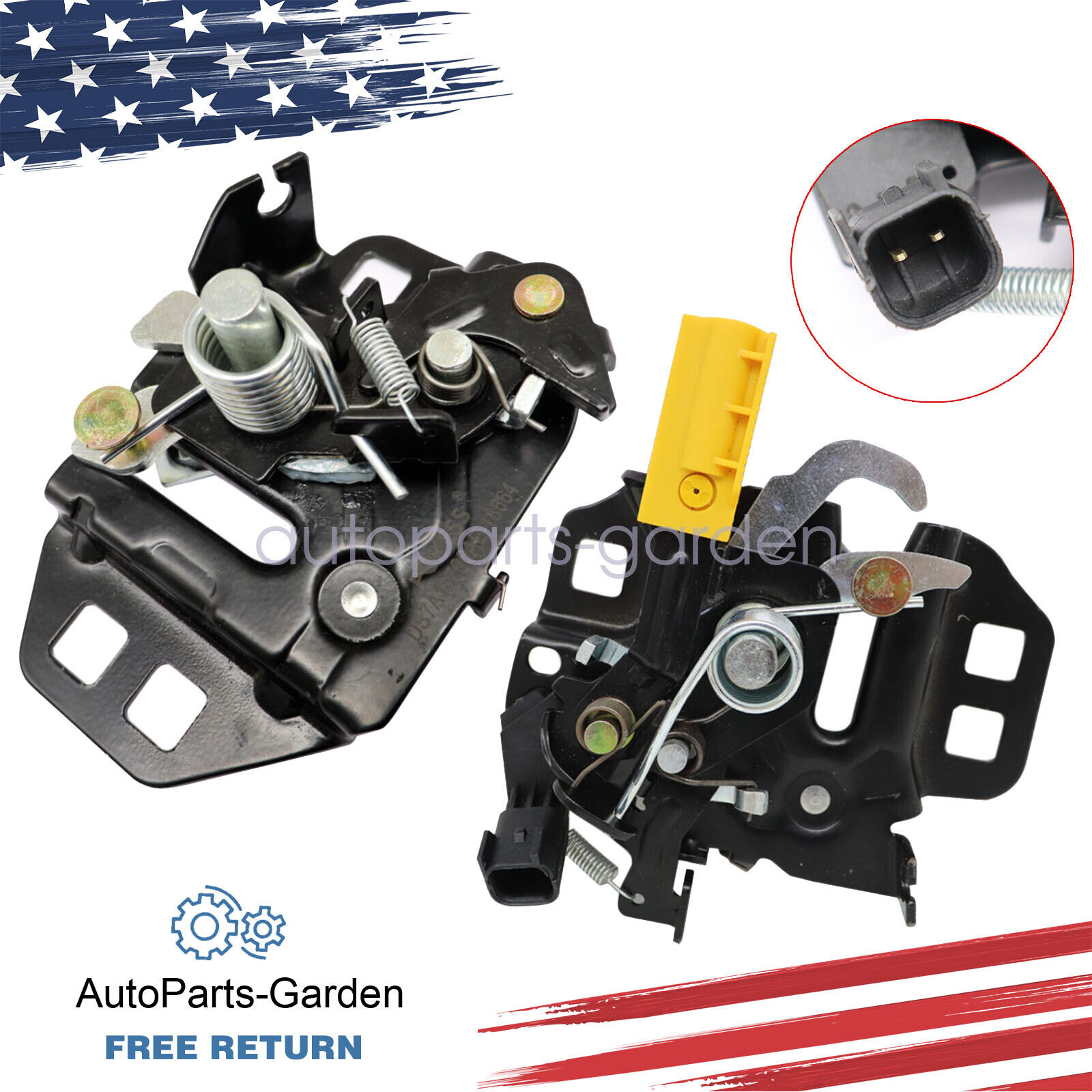2Pcs Hood Lock Latch Driver & Passenger Side Fit Ford Fusion 2013-2018 2019 2020