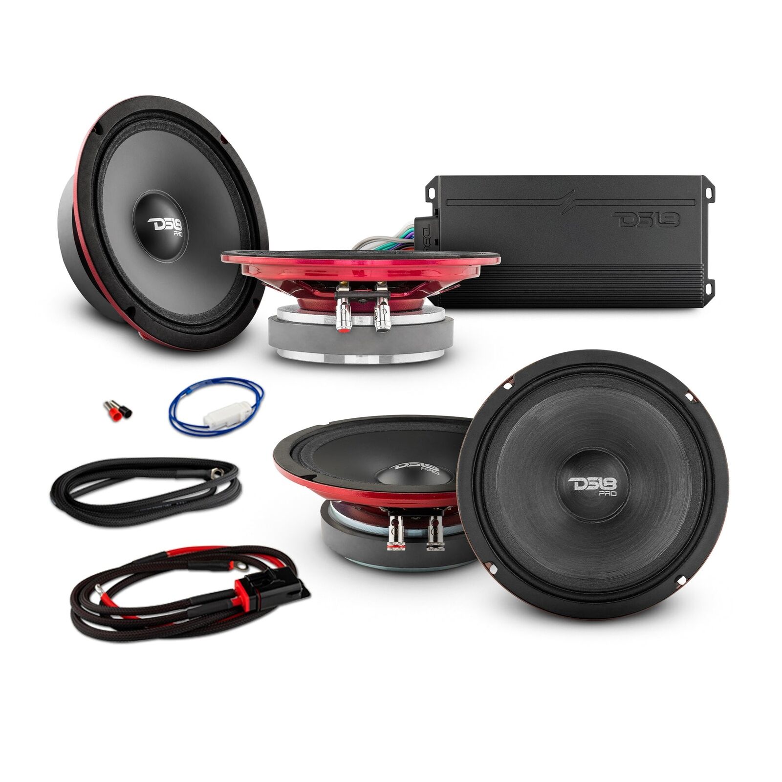 DS18 2014 + Harley Davidson Road Glide Speakers Best Upgrade Package 3000 Watts