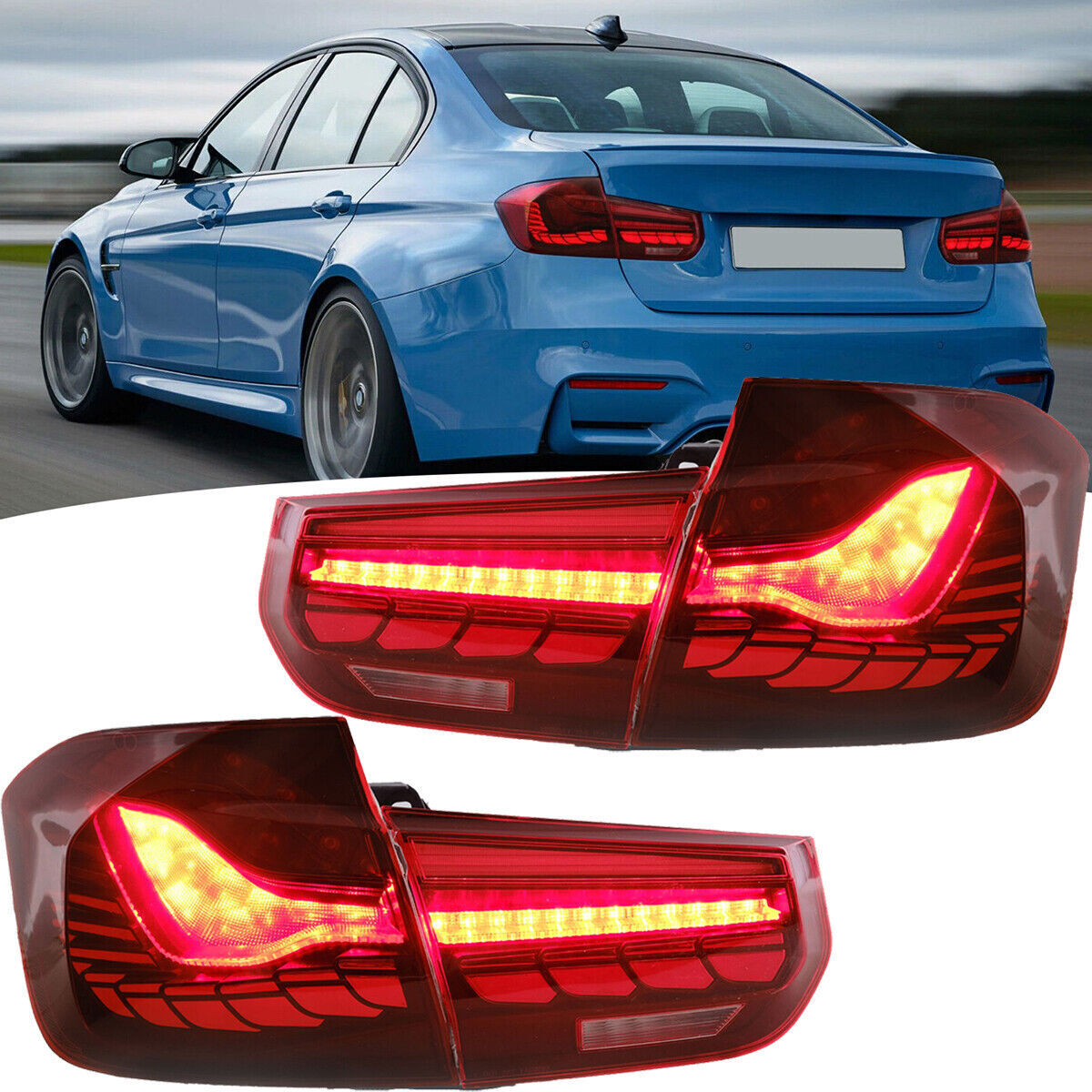 OLED GTS Tail Lights For BMW F30 F80 M3 3 Series 2012-2018 Animation Rear Lamps