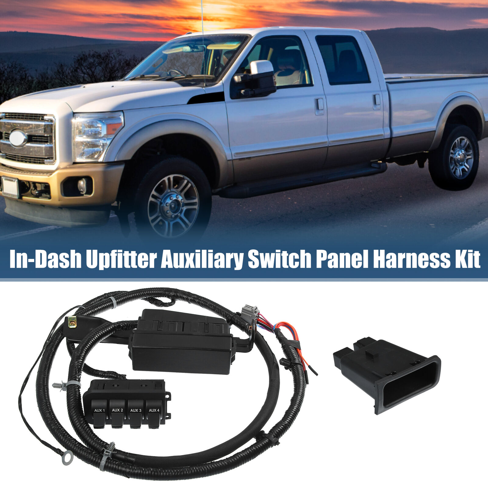 In-Dash Auxiliary Upfitter Switch Panel for Ford F250 F350 05-07 5C3Z14A303AA