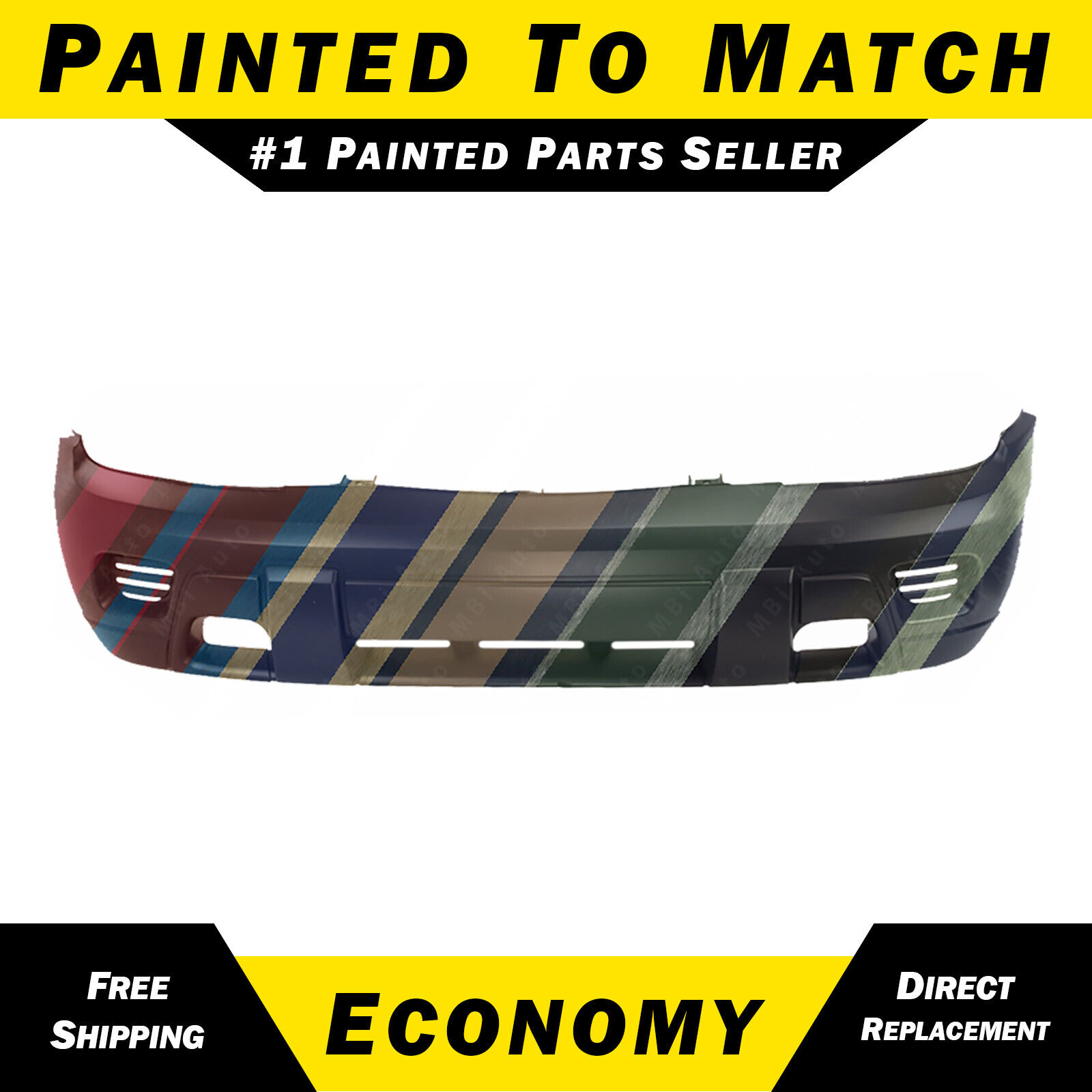 NEW Painted To Match - Front Bumper Cover For 2002-2008 Chevy Trailblazer SUV