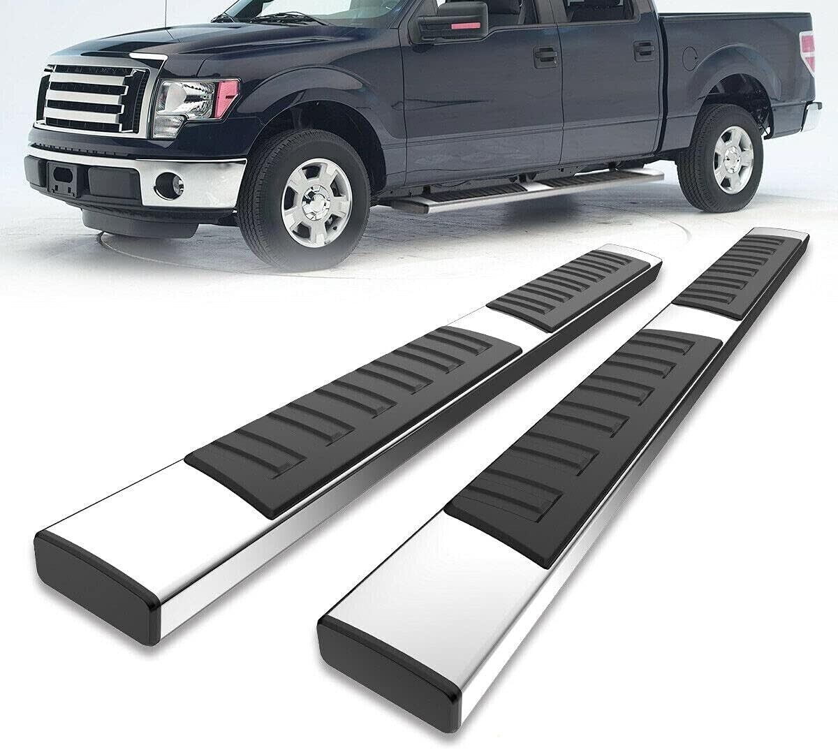 For 2015-2024 Ford F150 F250 F350 Super Duty Crew Cab Running Boards Side Steps