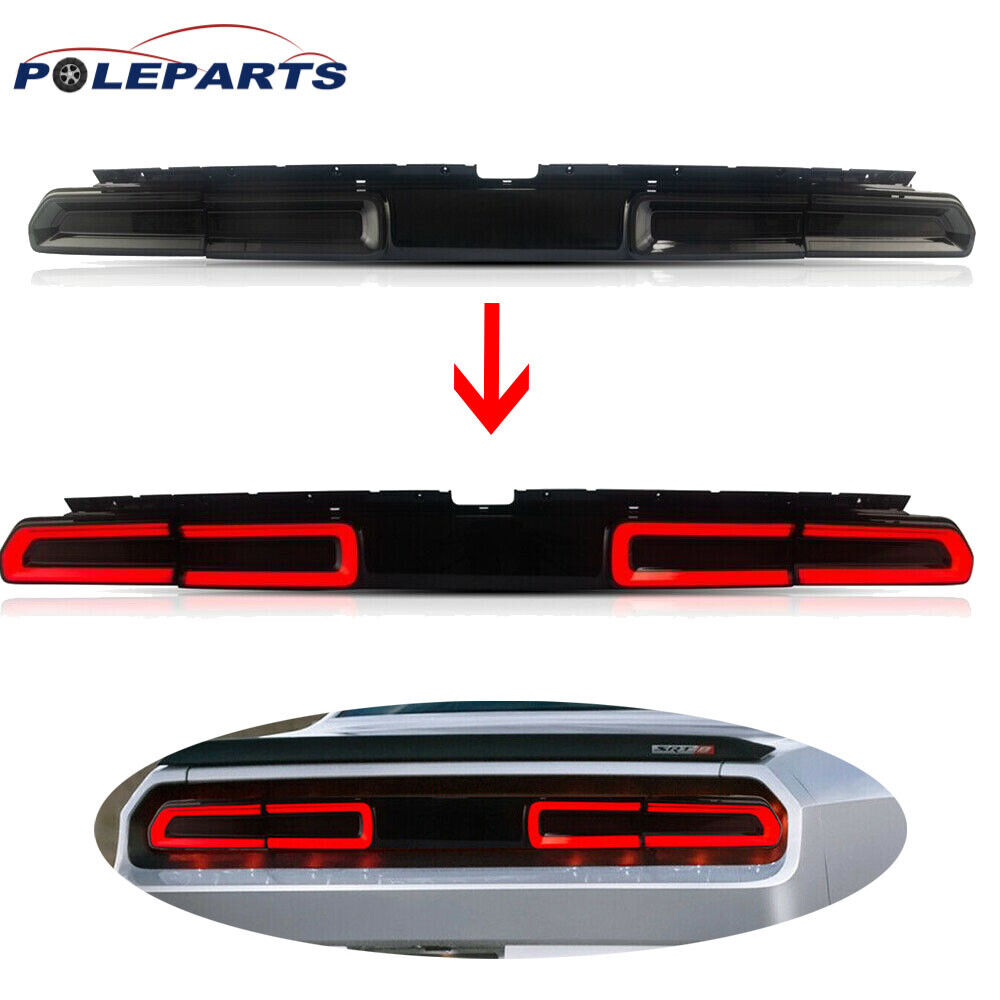 Smoke LED Rear Tail Light Fit 08-14 Dodge Challenger Red Sequential indicator