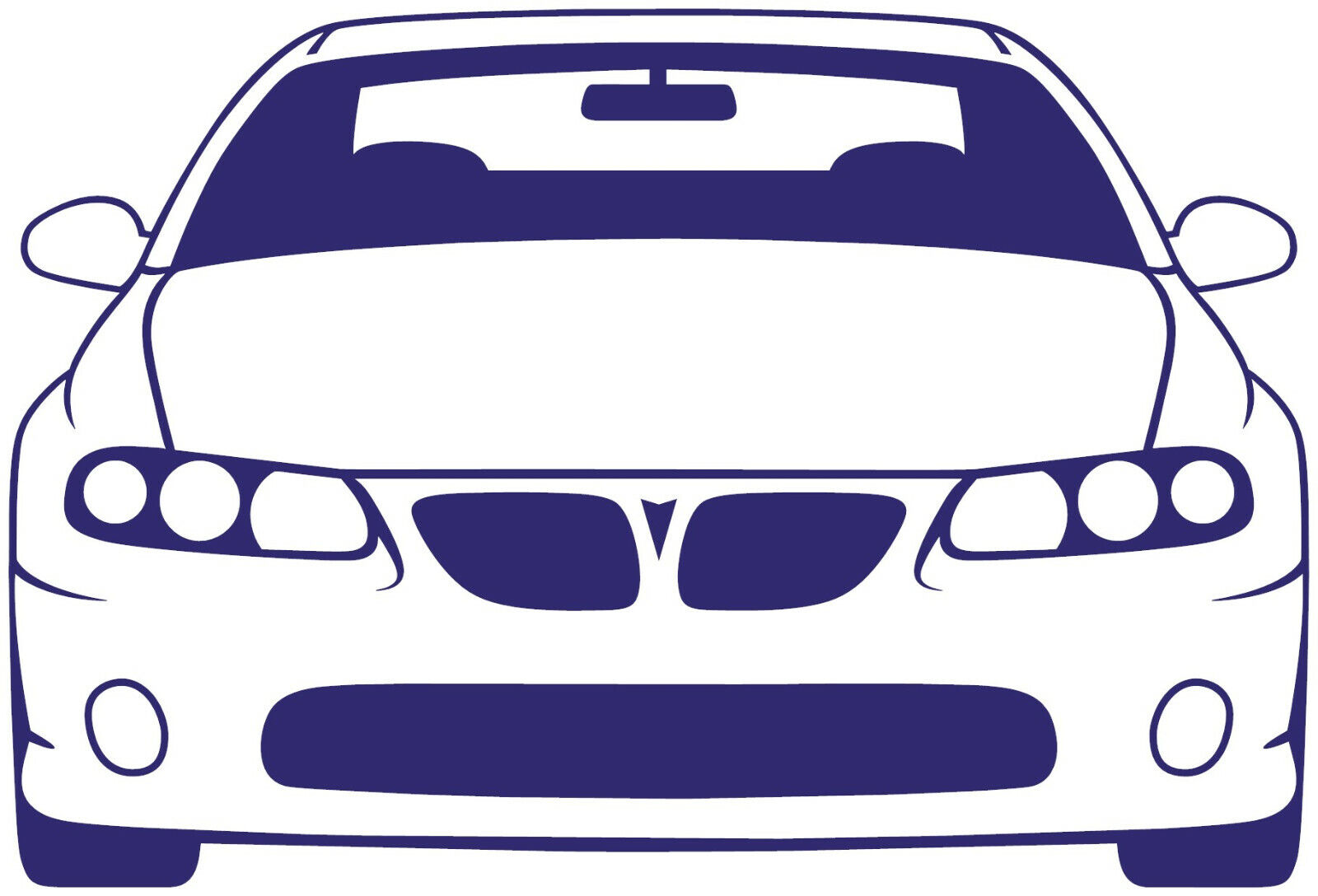 Pontiac GTO 2004-2006 Front View Vinyl Decal Your Color Choice Sticker