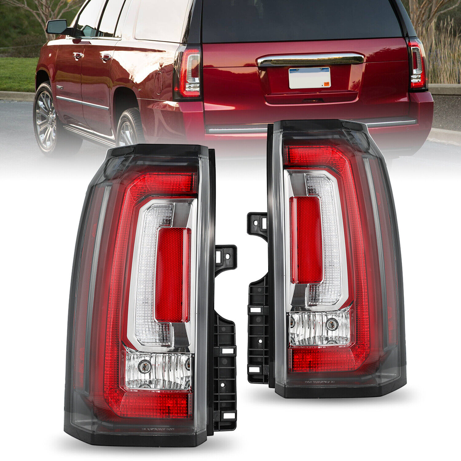 For 2015-2020 GMC Yukon/Yukon XL LED 2Pcs [OE Style] Tail Lights Brake Lamps L+R