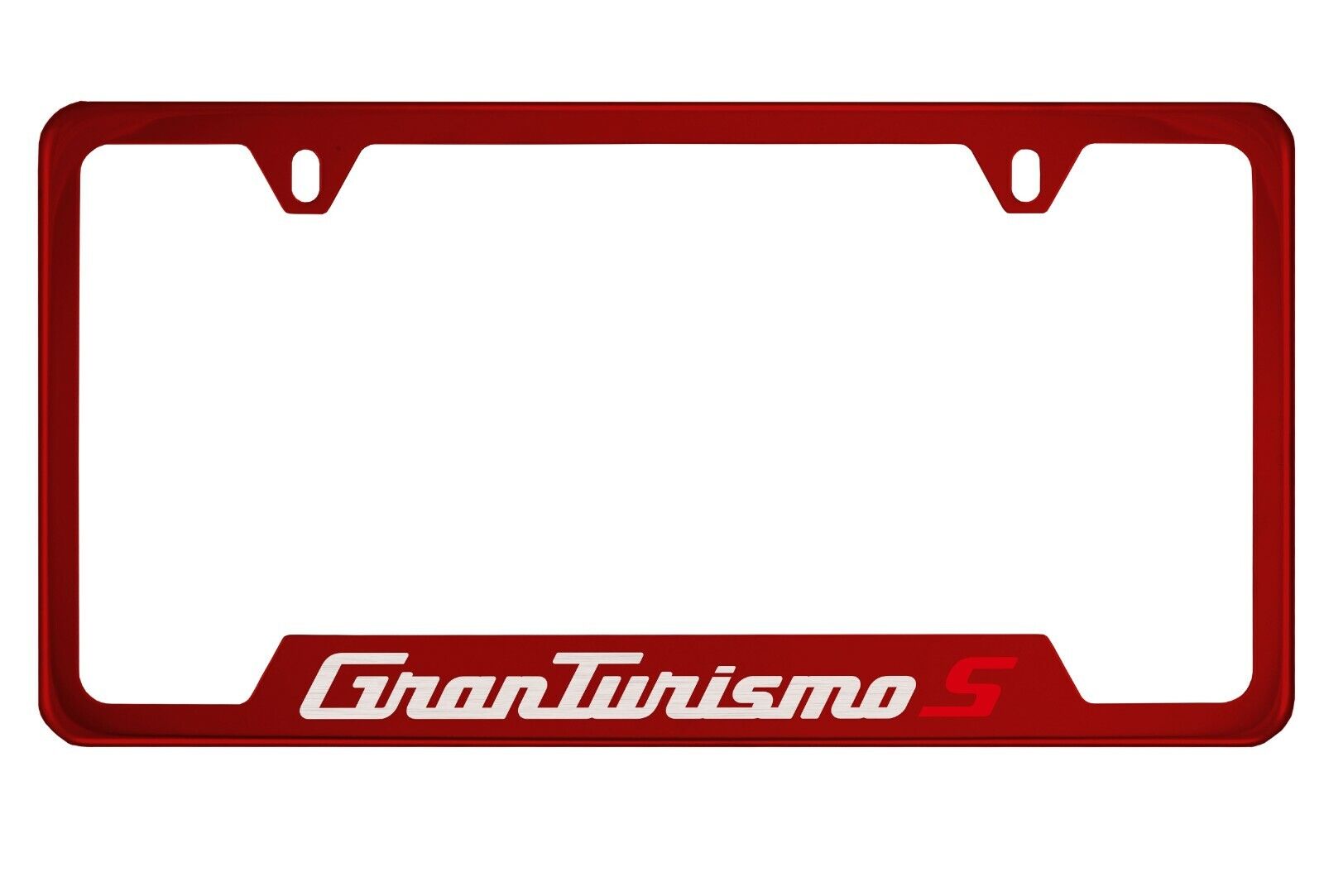 Red License Plate Frame for Maserati Granturismo S