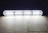 LED Strobe Lights Bar Emergency Warning Hazard Flashing Amber White For Trucks