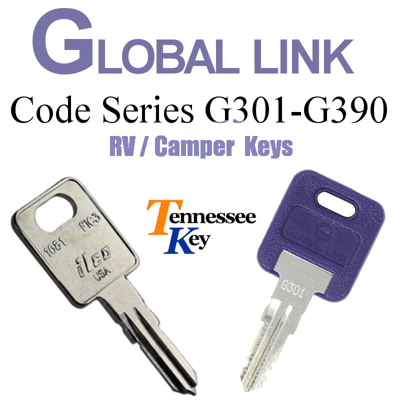 Global Link RV & Camper Lock keys / Select your key code  / Series G301 - G390