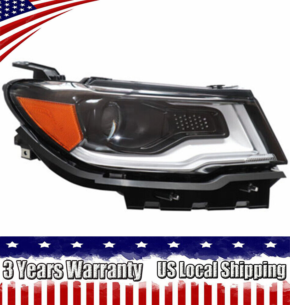 Headlight For 2017 - 2021 Jeep Compass Passenger Side Right HID/Xenon Headlamp