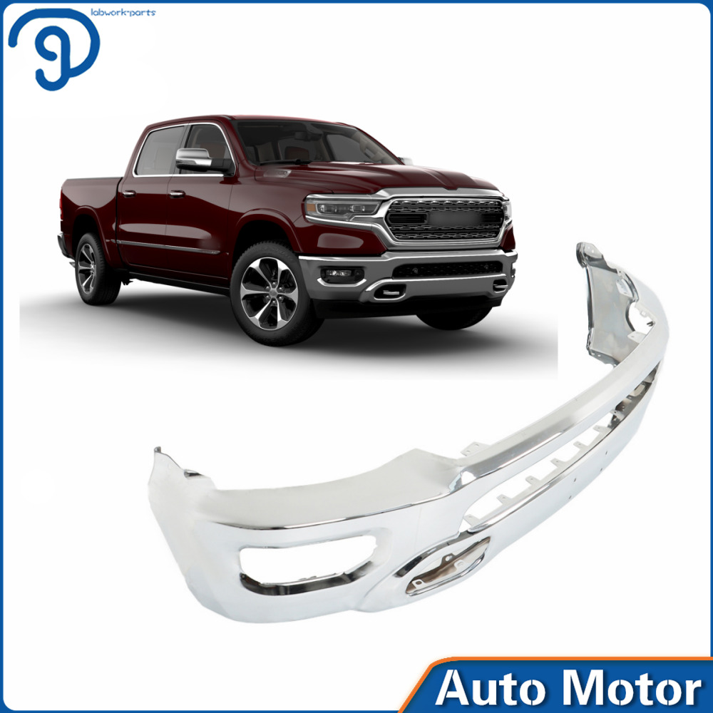 Fit For 2019 2020 21-2024 Ram 1500 Pickup Steel Front Bumper Chrome 5ZB88SZ0AD