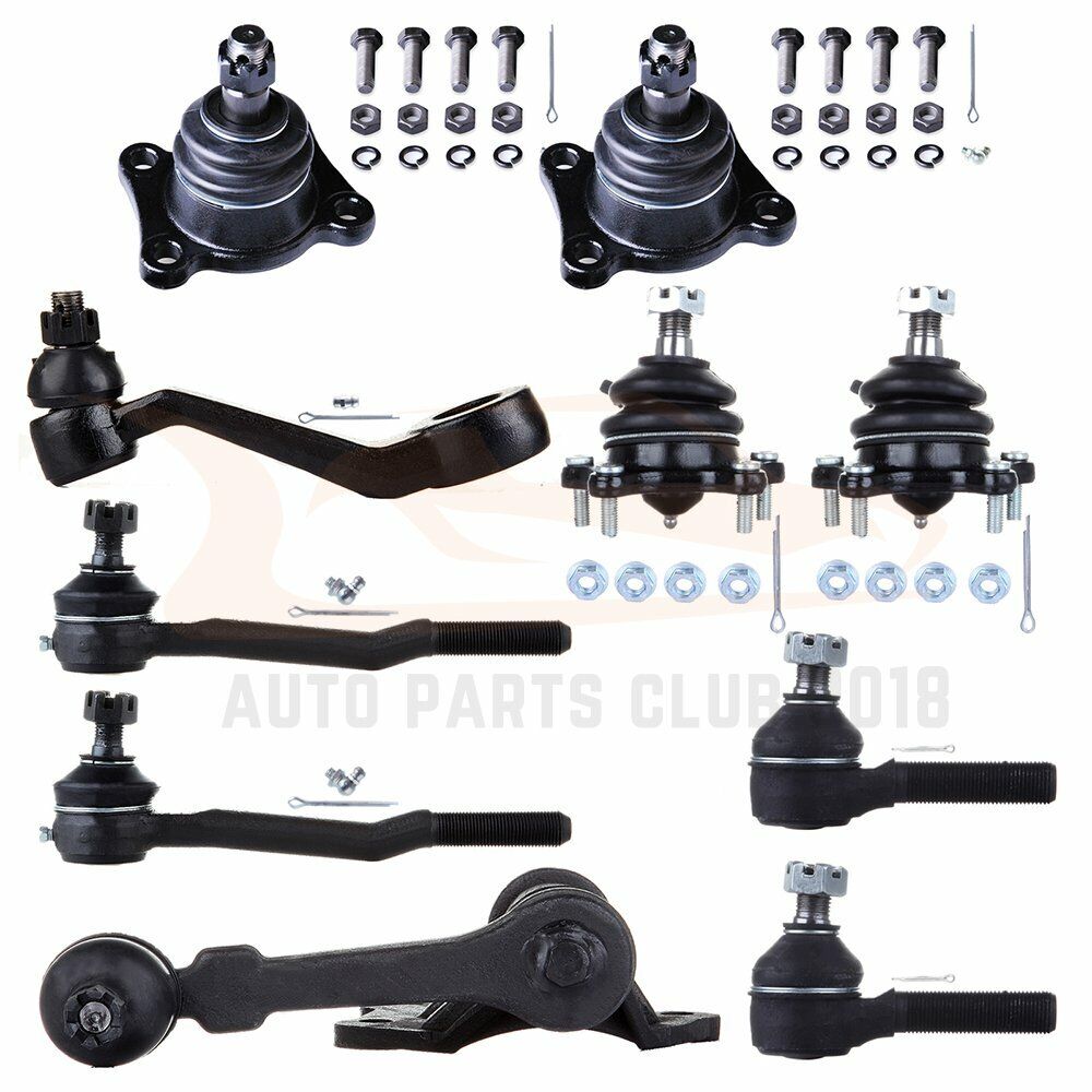 For 1992-1995 Toyota Pickup 4WD 10pcs Front Tie Rods Ball Joints Pitman Arm Kit