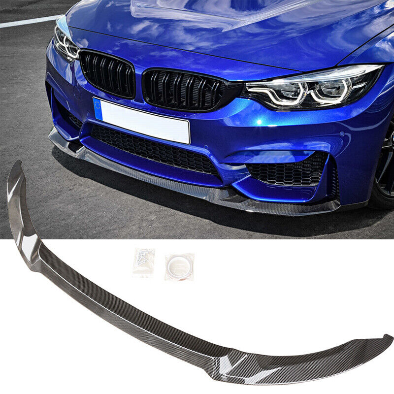 Front Lip Bumper For 2015-2020 BMW M3 F80 M4 F82 F83 CS Style Carbon Fiber Style