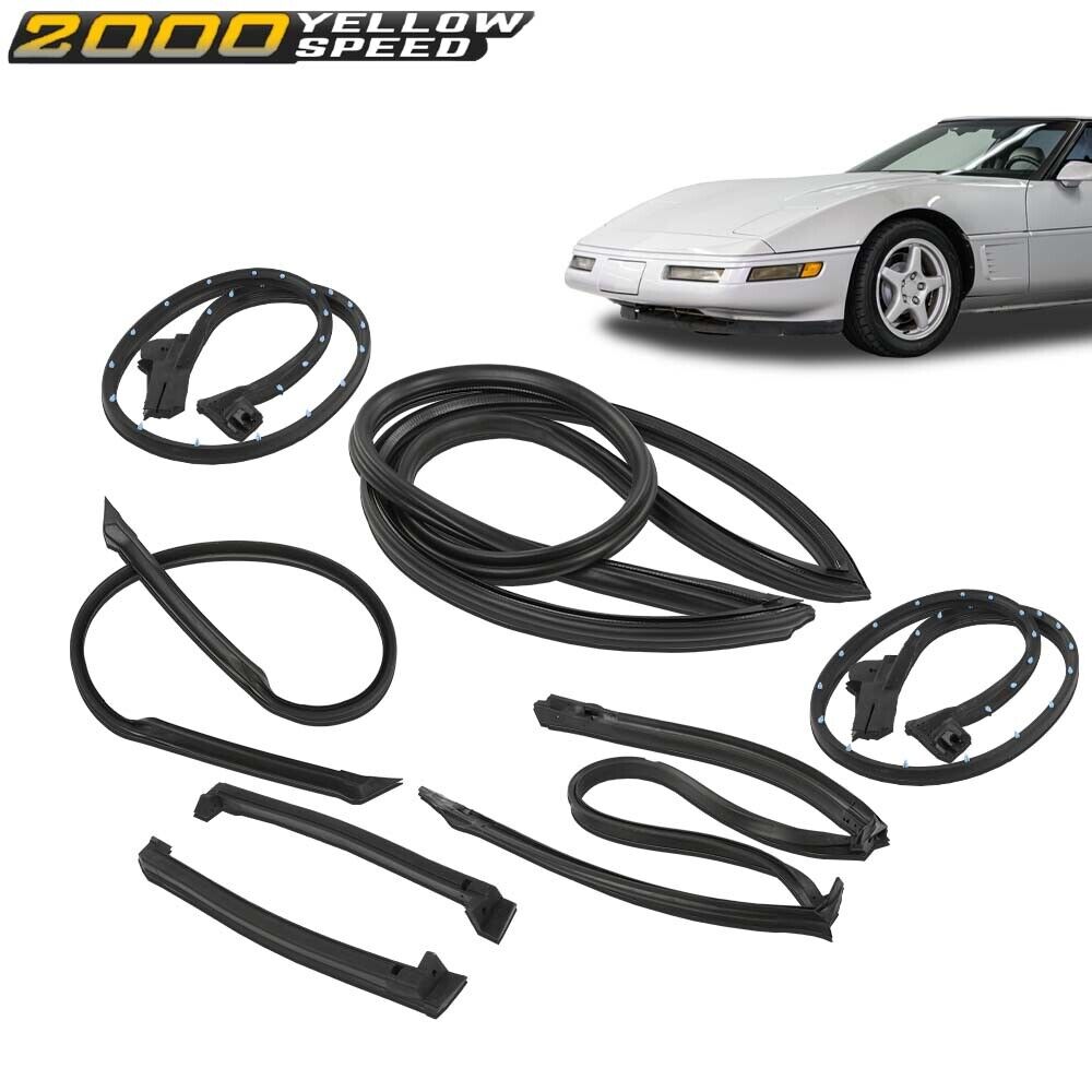  Fit For Corvette C4 Coupe 84-89 Weather Strip Seal Full Weatherstrip Kit New 