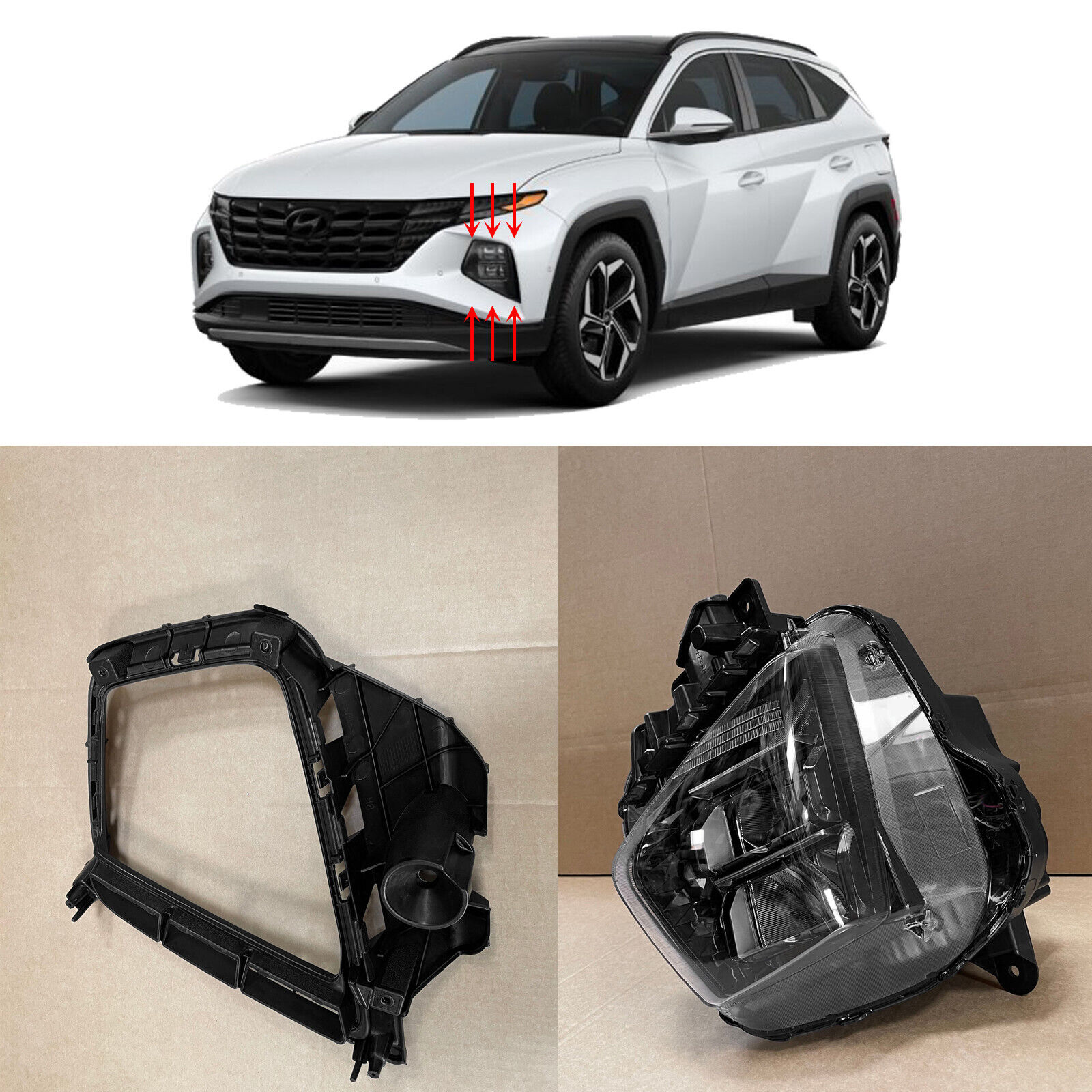 Front LED Headlight Lamp Replacement For 2022 2023 Hyundai Tucson SEL Left