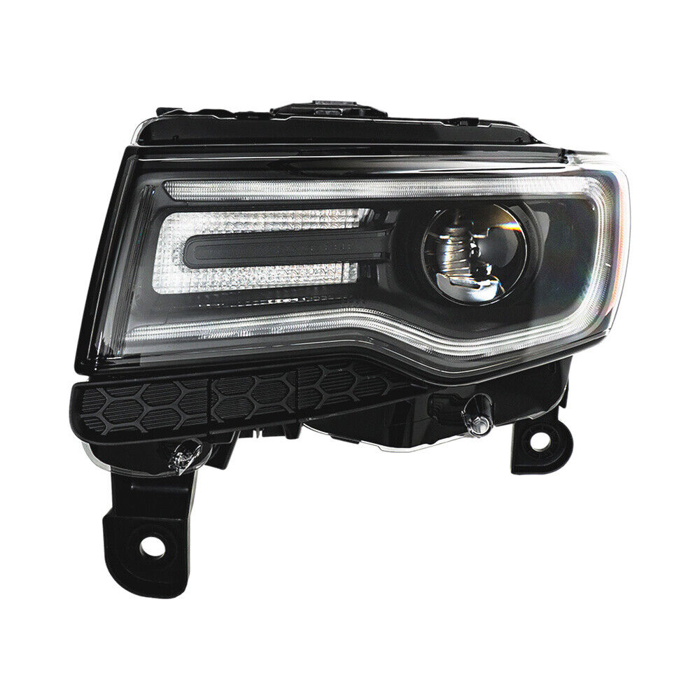 Left HID Headlight For 2014-2015 Jeep Grand Cherokee SRT Xenon Black Clear Lens