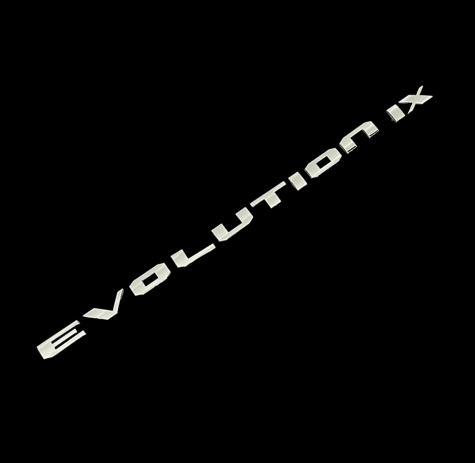 TRUNK LID BADGE EMBLEM FOR MITSUBISHI LANCER EVO EVOLUTION IX 9 LETTERS CHROME